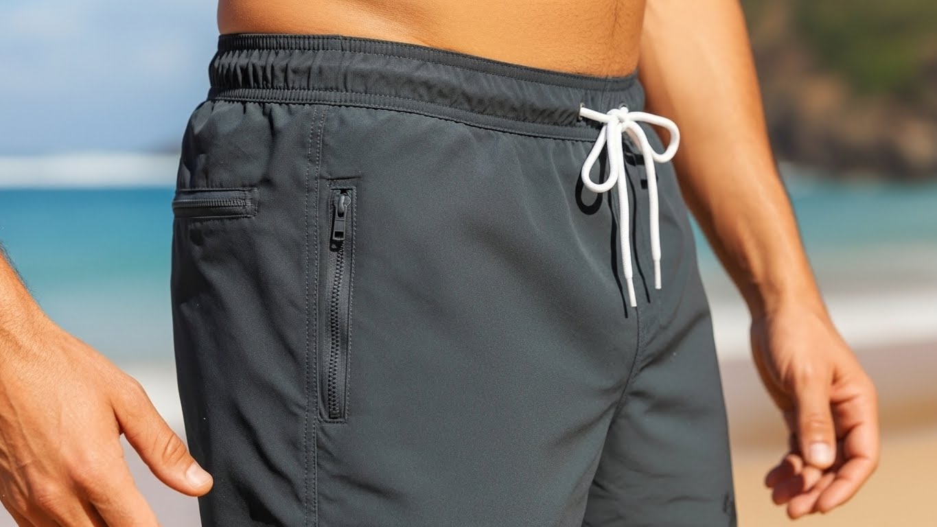 El Hierro Swim Shorts - side profile | Premium Italian fabric swimwear