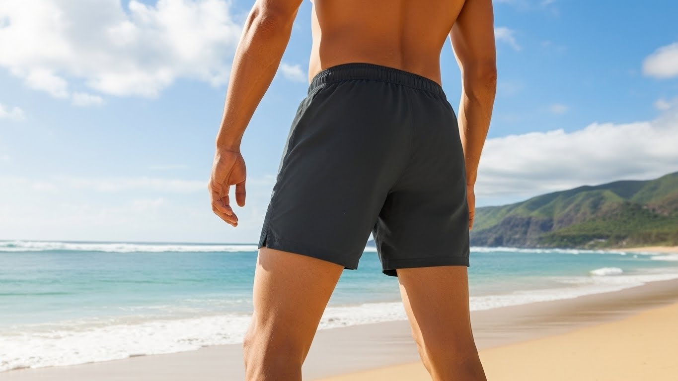 El Hierro Swim Shorts - back view | Recycled ocean materials swimwear